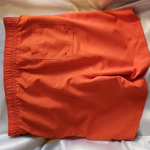 Michael Kors NWT Men's Orange Swim Trunks with White MK Logo - Picture 4 of 5